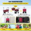 VEVOR Extra Large Collapsible Garden Cart with Removable Canopy, Folding Wagon Utility Carts with Wheels and Rear Storage, Wagon Cart for Garden, Camp