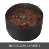 VEVOR 12-Pack 100 Gallon Plant Grow Bag Aeration Fabric Pots with Handles Black Grow Bag Plant Container for Garden Planting Washable and Reusable Bla