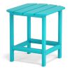 Adirondack Outdoor Side Table;  HDPE Plastic End Tables for Patio;  Backyard;  Pool;  Indoor Outdoor Companion;  Easy Maintenance Weather Resistant La