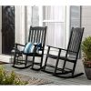 Rocking Chair, All Weather Resistant Poly Lumber Outdoor Porch Rocker, Rocking Chairs for Outdoor, Indoor, Patio, Deck, Garden, Backyard, Load Bearing