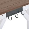 64.6" Large Outdoor Potting Bench; Garden Potting Table; Wood Workstation with 6-Tier Shelves; Large Tabletop and Side Hook for Mudroom; Backyard