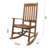 Rocking Chair, All Weather Resistant Poly Lumber Outdoor Porch Rocker, Rocking Chairs for Outdoor, Indoor, Patio, Deck, Garden, Backyard, Load Bearing