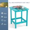 Adirondack Outdoor Side Table;  HDPE Plastic End Tables for Patio;  Backyard;  Pool;  Indoor Outdoor Companion;  Easy Maintenance Weather Resistant La