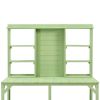 64.6" Large Outdoor Potting Bench; Garden Potting Table; Wood Workstation with 6-Tier Shelves; Large Tabletop and Side Hook for Mudroom; Backyard