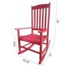 Rocking Chair, All Weather Resistant Poly Lumber Outdoor Porch Rocker, Rocking Chairs for Outdoor, Indoor, Patio, Deck, Garden, Backyard, Load Bearing