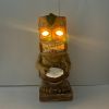 1pc, Drum Tiki Solar Light For Home And Outdoor Decor, Drum Tiki Solar Powered Flickering LED Garden Light Backyard Bongo Tiki Halloween Decoration